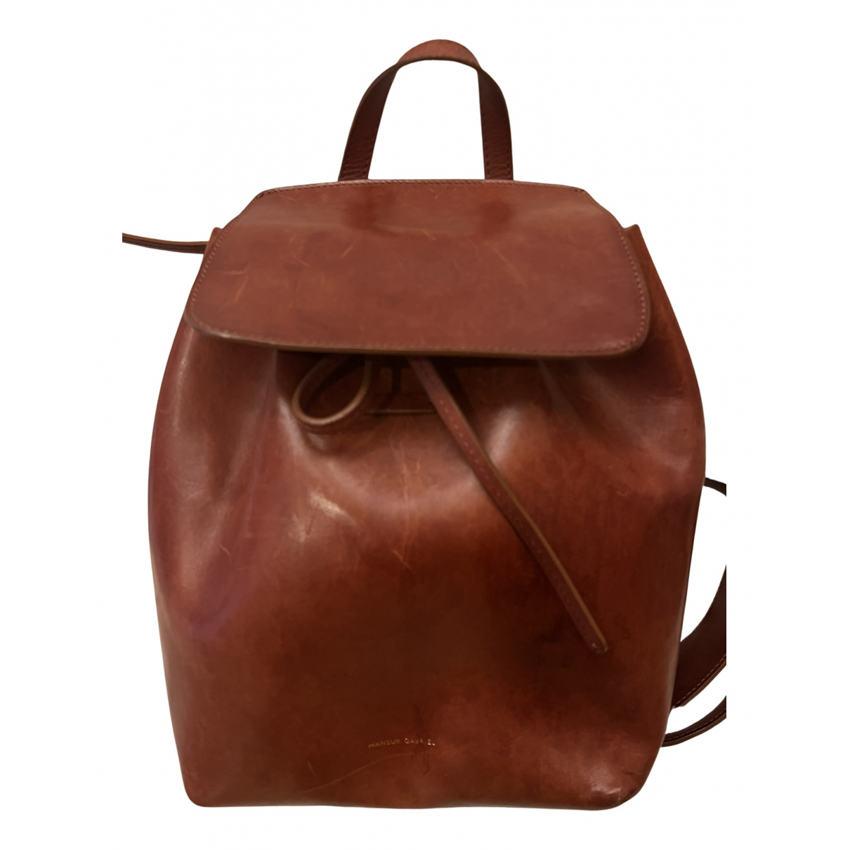 Leather backpack Mansur Gavriel Brown 